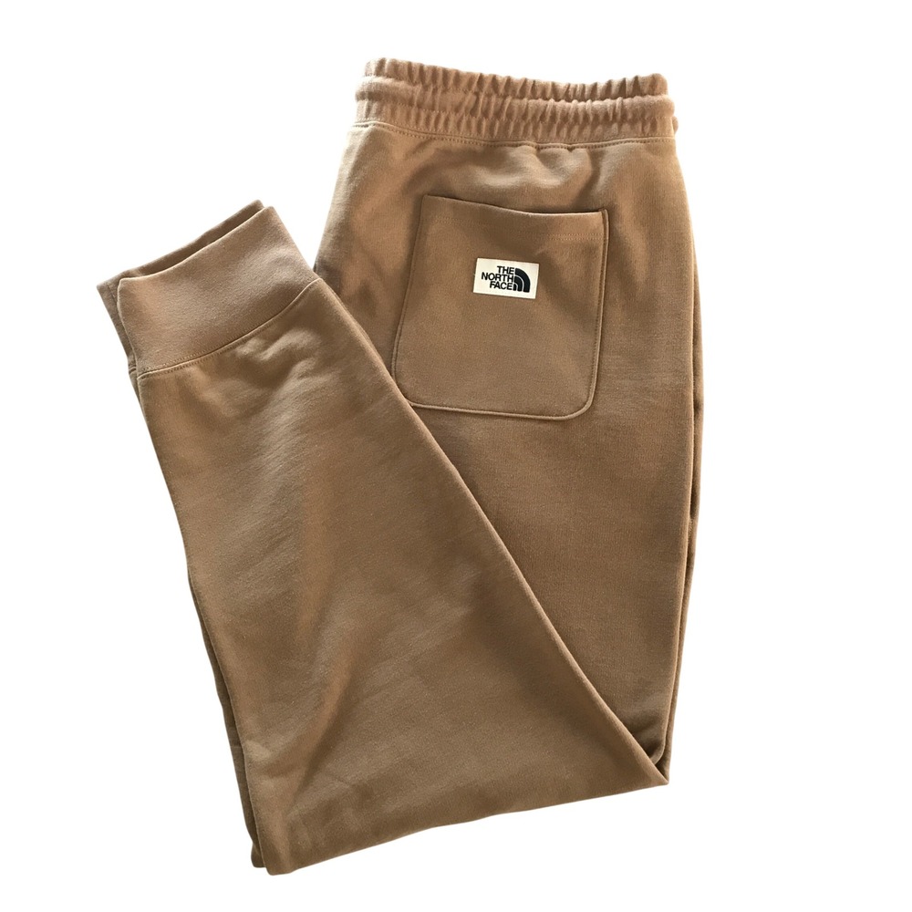 The North Face Mens XXL Heritage Patch Fleece Jogger Sweatpants Brown NF0A55UT